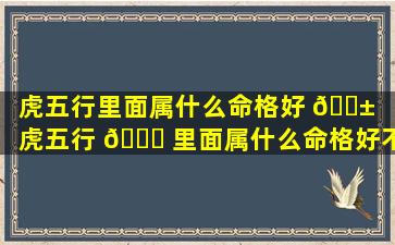 虎五行里面属什么命格好 🐱 「虎五行 🐞 里面属什么命格好不好」